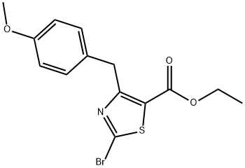 Ethyl 2-bromo-4-(4-methoxybenzyl)thiazole-5-carboxylate Struktur