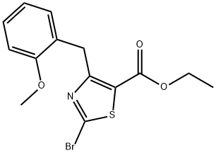 Ethyl 2-bromo-4-(2-methoxybenzyl)thiazole-5-carboxylate Struktur