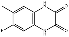 6-Fluoro-7-methyl-1,4-dihydro-quinoxaline-2,3-dione Struktur