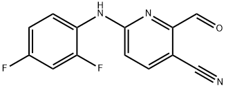 6-((2,4-Difluorophenyl)amino)-2-formylnicotinonitrile Struktur