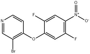 3-Bromo-4-(2,5-difluoro-4-nitrophenoxy)pyridine Struktur