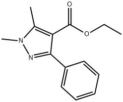 Ethyl 1,5-dimethyl-3-phenyl-1H-pyrazole-4-carboxylate Struktur