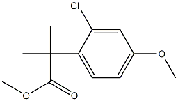 Methyl 2-(2-chloro-4-methoxyphenyl)-2-methylpropanoate Struktur