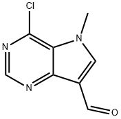 4-Chloro-5-methyl-5H-pyrrolo[3,2-d]pyrimidine-7-carbaldehyde Struktur