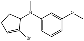 N-(2-Bromocyclopent-2-en-1-yl)-3-methoxy-N-methylaniline Struktur