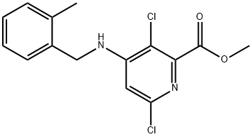 Methyl 3,6-dichloro-4-((2-methylbenzyl)amino)picolinate Struktur