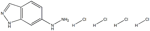 6-Hydrazinyl-1H-indazole tetrahydrochloride Struktur