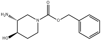 benzyl (3r,4r)-3-amino-4-hydroxypiperidine-1-carboxylate Struktur