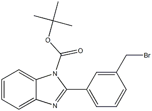 tert-Butyl 2-(3-(bromomethyl)phenyl)-1H-benzo[d]imidazole-1-carboxylate Struktur