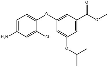 Methyl 3-(4-amino-2-chlorophenoxy)-5-isopropoxybenzoate Struktur