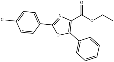 Ethyl 2-(4-chlorophenyl)-5-phenyloxazole-4-carboxylate Struktur