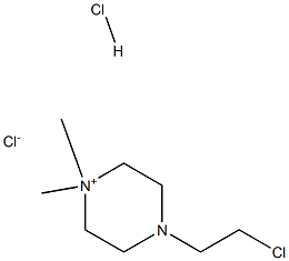 4-(2-Chloroethyl)-1,1-dimethylpiperazin-1-ium chloride hydrochloride Struktur