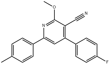 4-(4-Fluorophenyl)-2-methoxy-6-(p-tolyl)nicotinonitrile Struktur