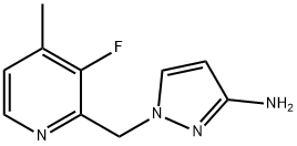 1-((3-Fluoro-4-methylpyridin-2-yl)methyl)-1H-pyrazol-3-amine Struktur