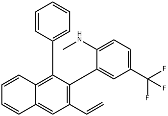 N-methyl-2-(1-phenyl-3-vinylnaphthalen-2-yl)-4-(trifluoromethyl)aniline Struktur