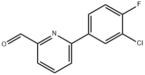 6-(3-Chloro-4-fluorophenyl)picolinaldehyde Struktur