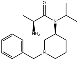 (S)-2-Amino-N-((S)-1-benzyl-piperidin-3-yl)-N-isopropyl-propionamide Struktur