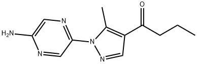 1-(1-(5-Aminopyrazin-2-yl)-5-methyl-1H-pyrazol-4-yl)butan-1-one Struktur