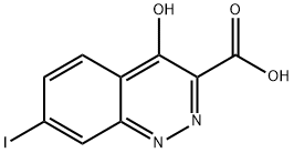 4-Hydroxy-7-iodocinnoline-3-carboxylic acid Struktur