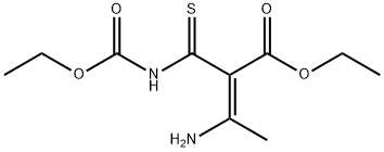 (Z)-ethyl 3-amino-2-((ethoxycarbonyl)carbamothioyl)but-2-enoate Struktur