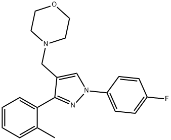 4-((1-(4-Fluorophenyl)-3-(o-tolyl)-1H-pyrazol-4-yl)methyl)morpholine Struktur