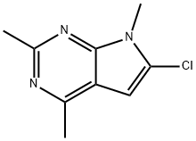 6-Chloro-2,4,7-trimethyl-7H-pyrrolo[2,3-d]pyrimidine Struktur