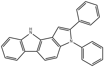 Pyrrolo[3,2-a]carbazole, 3,10-dihydro-2,3-diphenyl- Struktur