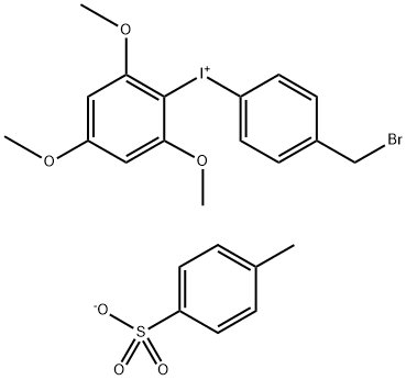 [4-(Bromomethyl)phenyl](2,4,6-trimethoxyphenyl)iodonium p-Toluenesulfonate Struktur