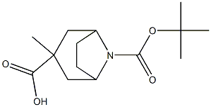 exo-8-tert-Butyl 3-methyl 8-azabicyclo[3.2.1]octane-3,8-dicarboxylate Struktur