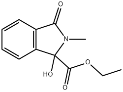 Ethyl 1-hydroxy-2-methyl-3-oxoisoindoline-1-carboxylate Struktur