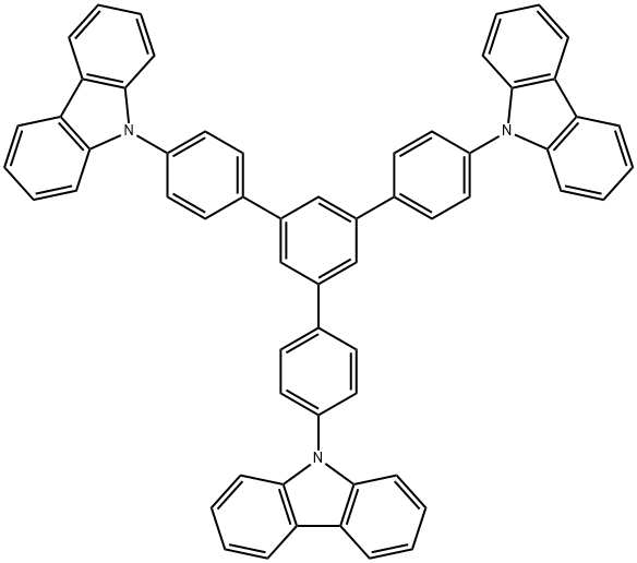 1,3,5-Tris[4-(9-carbazolyl)phenyl]benzene Struktur