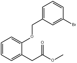 methyl2-(2-((3-bromobenzyl)oxy)phenyl)acetate Struktur