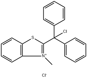 2-(Chlorodiphenylmethyl)-3-methylbenzo[d]thiazol-3-ium chloride Struktur