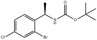 (R)-tert-Butyl (1-(2-bromo-4-chlorophenyl)ethyl)carbamate Struktur