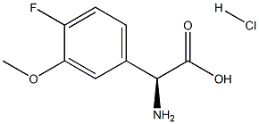 (2S)-2-AMINO-2-(4-FLUORO-3-METHOXYPHENYL)ACETIC ACID-HCL Struktur