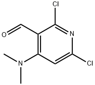 2,6-dichloro-4-(dimethylamino)nicotinaldehyde Struktur