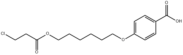 4-((6-((3-Chloropropanoyl)oxy)hexyl)oxy)benzoic acid Struktur