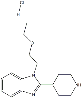 1-(2-甲氧基乙基)-2-(哌啶-4-基)-1H-苯并[D]咪唑鹽酸鹽 結(jié)構(gòu)式