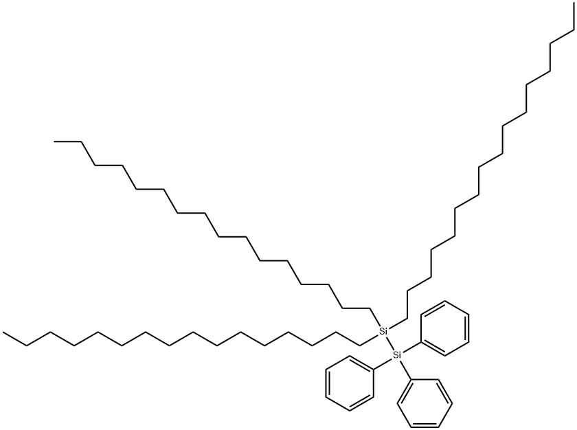 1,1,1-TRIHEXADECYL-2,2,2-TRIPHENYLDISILANE Struktur