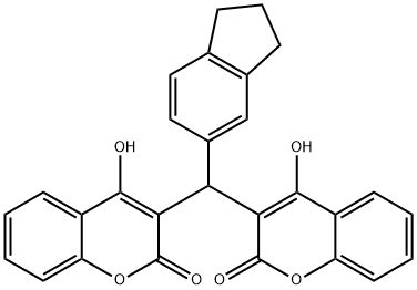 3,3'-(5-INDANYLMETHYLENE)BIS(4-HYDROXYCOUMARIN) Struktur