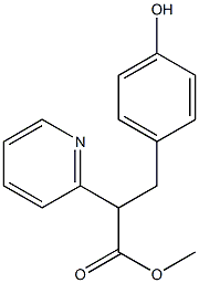 Methyl 3-(4-hydroxyphenyl)-2-(pyridin-2-yl)propanoate Struktur