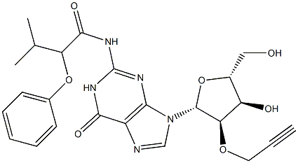 N2-(Isopropylphenoxyacetyl)-2'-O-propargylguanosine Struktur