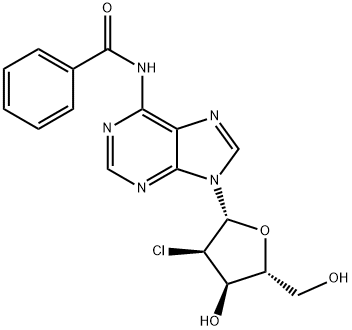 N6-Benzoyl-2'-chloro-2'-deoxyadenosine Struktur