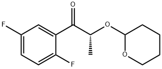 (2R)-2',5'-difluoro-2-(3,4,5,6-tetrahydro-2H-pyran-2-yloxy)-propiophenone Struktur