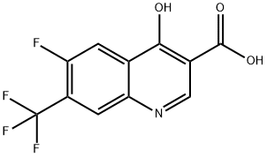 6-Fluoro-4-hydroxy-7-(trifluoromethyl)quinoline-3-carboxylic acid Struktur