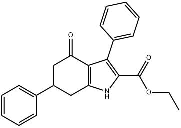 ethyl 4-oxo-3,6-diphenyl-4,5,6,7-tetrahydro-1H-indole-2-carboxylate Struktur