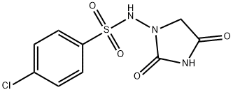 4-Chloro-N-(2,4-dioxoimidazolidin-1-yl)benzenesulfonamide Struktur