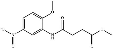 methyl 4-[(2-methoxy-5-nitrophenyl)amino]-4-oxobutanoate Struktur