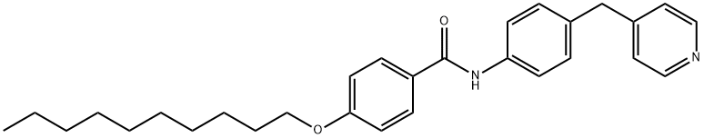 4-(decyloxy)-N-[4-(pyridin-4-ylmethyl)phenyl]benzamide Struktur