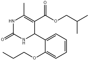 isobutyl 6-methyl-2-oxo-4-(2-propoxyphenyl)-1,2,3,4-tetrahydropyrimidine-5-carboxylate Struktur